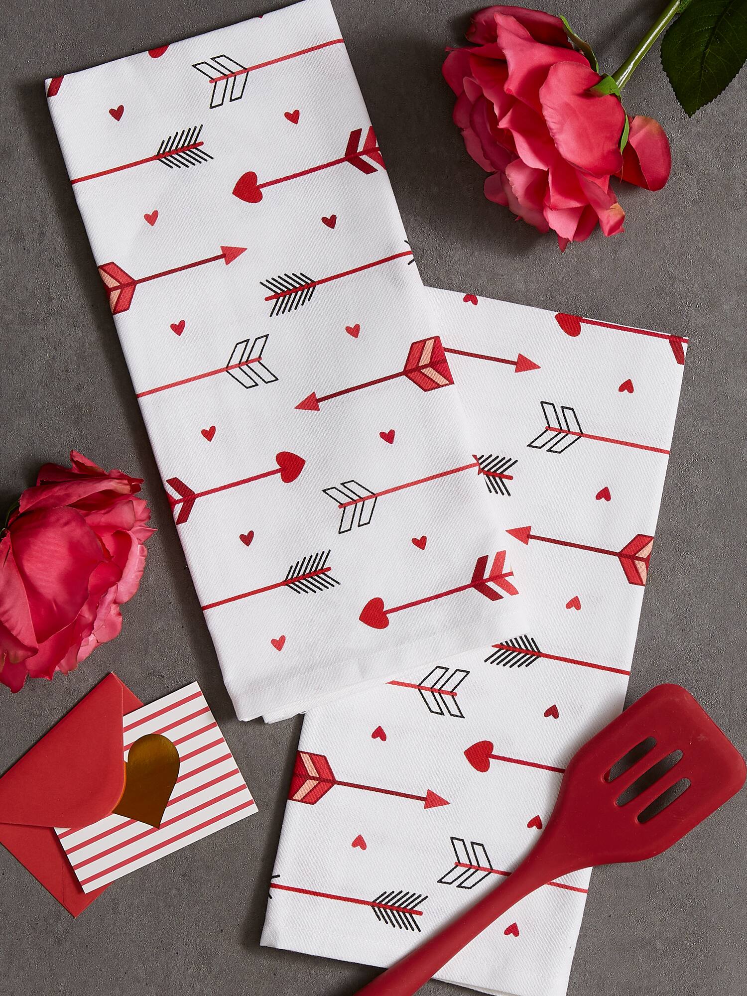 DII® Arrow Collage Printed Dishtowels, 2ct.